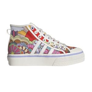 adidas Nizza Platform Art Multicolor Floral High-Top Sneakers
